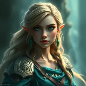 Matte portrait of Princess Zelda