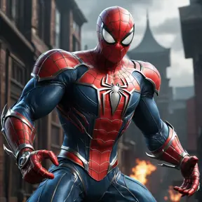 Evil cybernetic spiderman as a mortal kombat character, advanced graphics